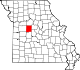 A state map highlighting Pettis County in the western part of the state.